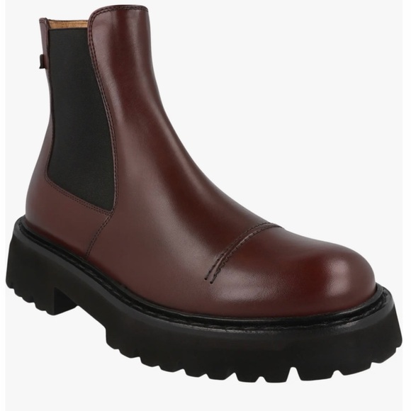 NWT Ferragamo Men’s George 2 Brown Leather Chelsea Boots US Men’s 9.5 - Picture 2 of 4